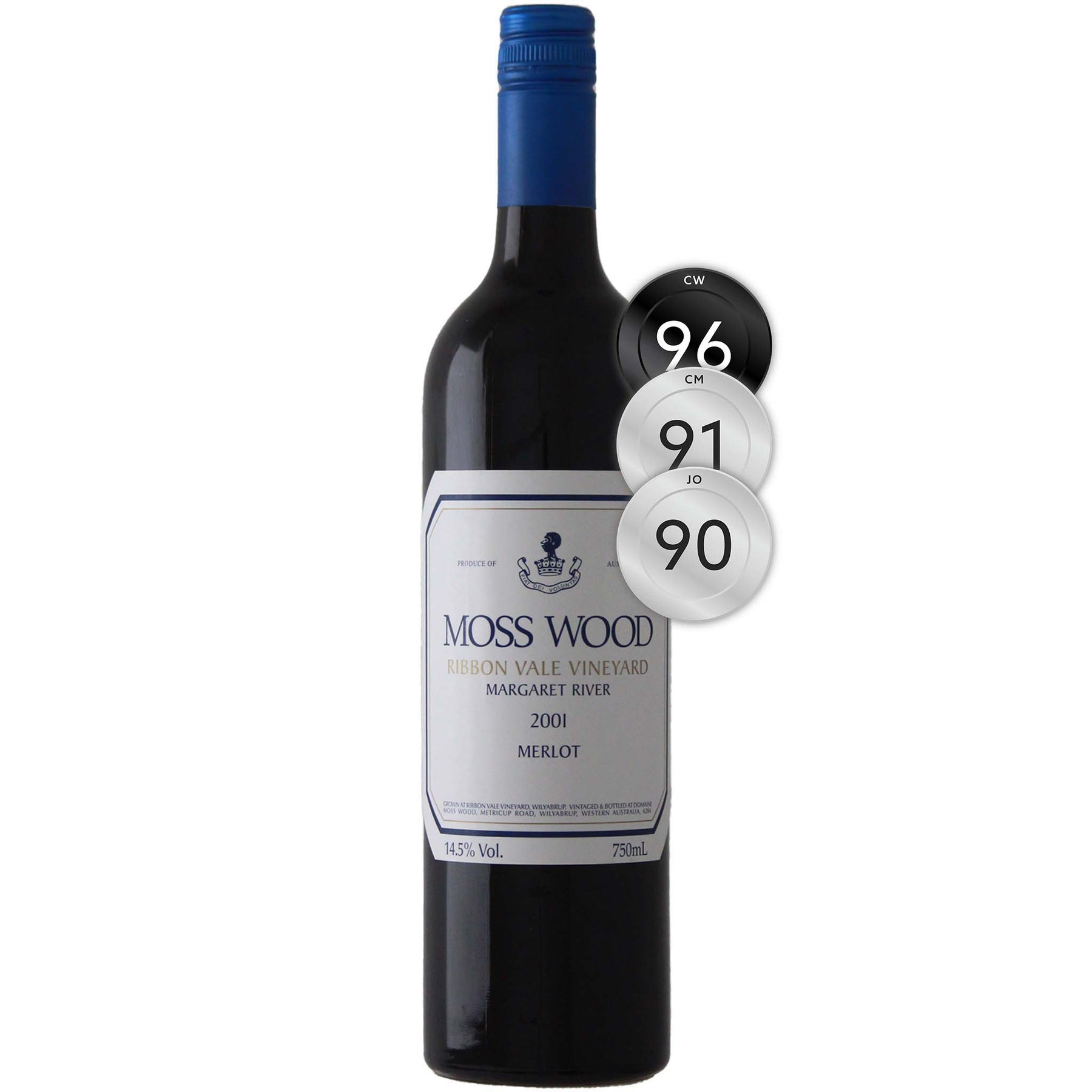 Moss Wood Ribbon Vale Vineyard Merlot 2001