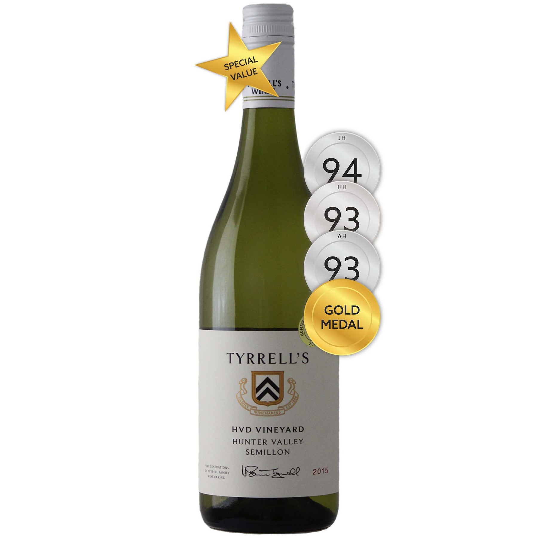 Tyrrell's Sacred Sites HVD Semillon 2015