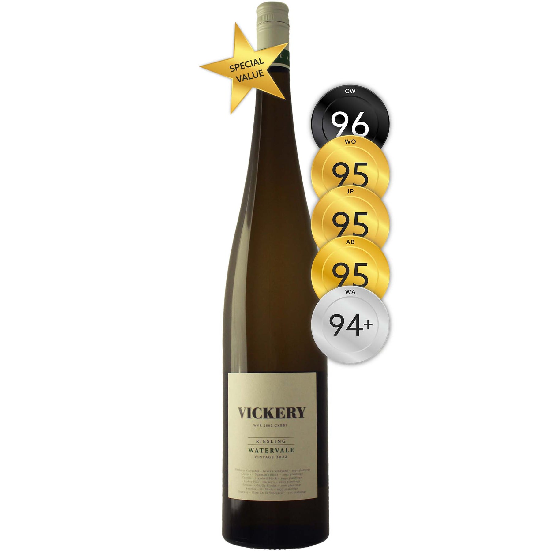 Vickery Watervale Riesling 2022 (1500ml)