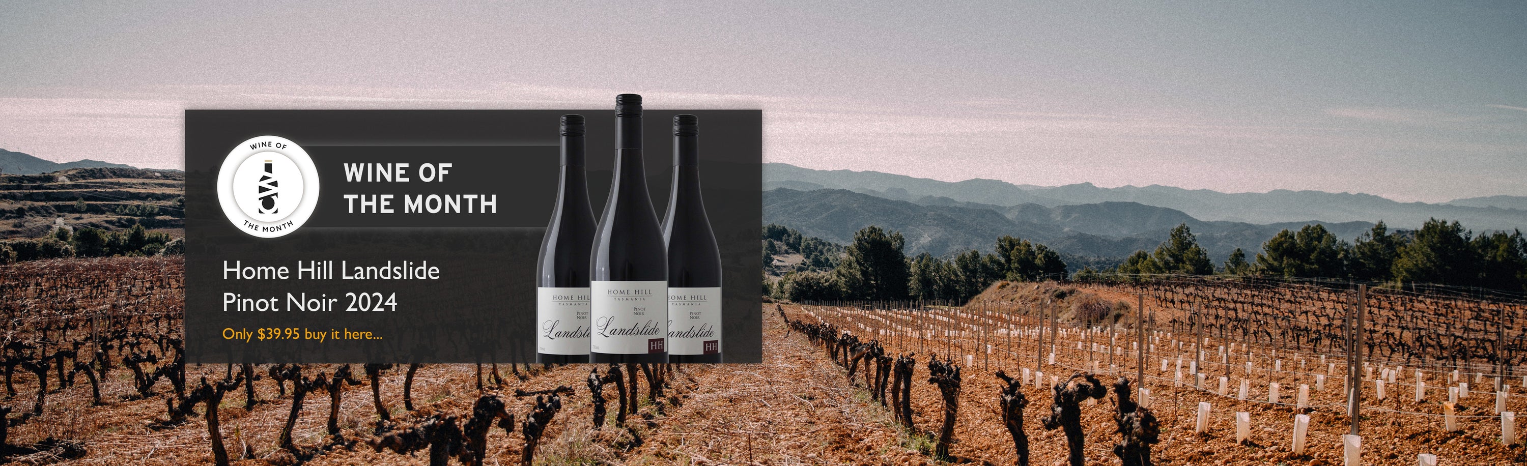 Wine of the Month Home Hill Landslide Pinot Noir 2024