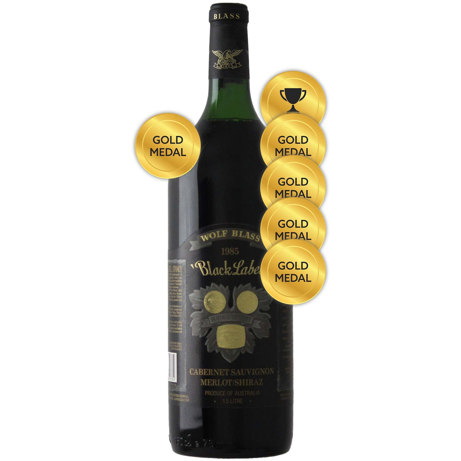 Wolf Blass Black Label Cabernet Sauvignon Merlot Shiraz 1985 (1500ml)