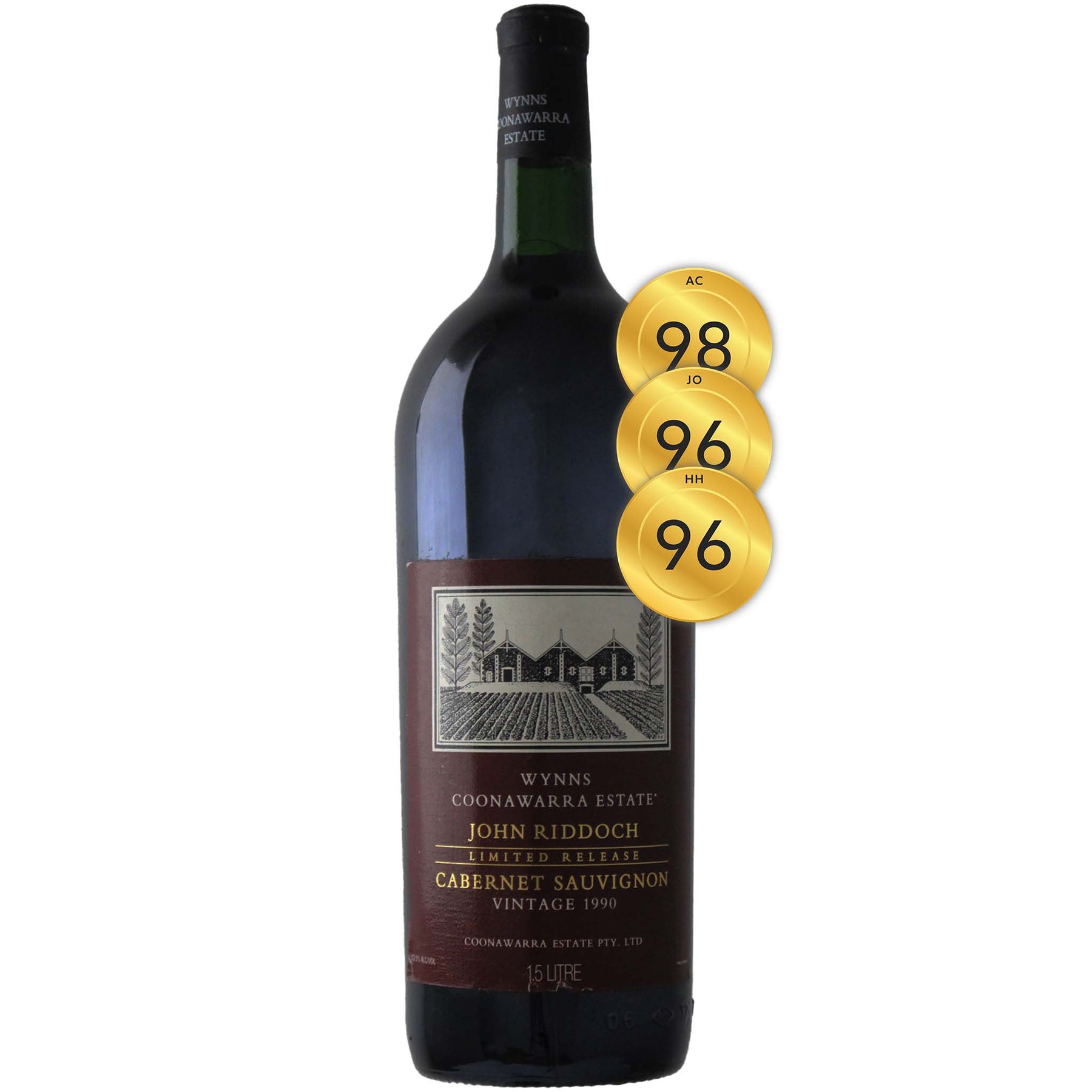 Wynns Coonawarra Estate John Riddoch Cabernet Sauvignon 1990 (1500ml)