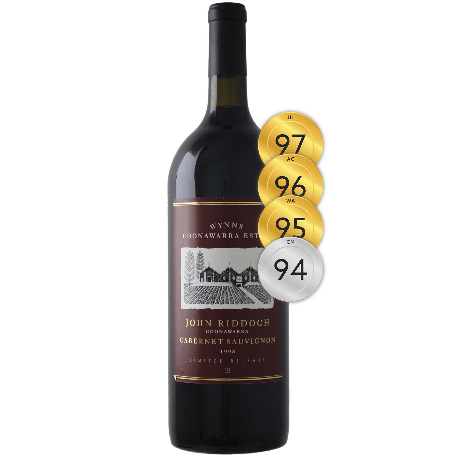 Wynns Coonawarra Estate John Riddoch Cabernet Sauvignon 1998 (1500ml)