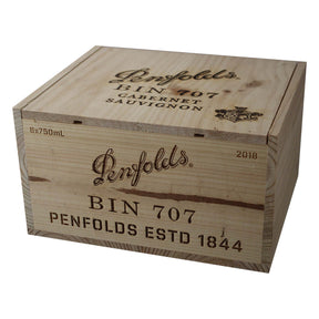 Penfolds Bin 707 2018 Timber Box (6 pack)