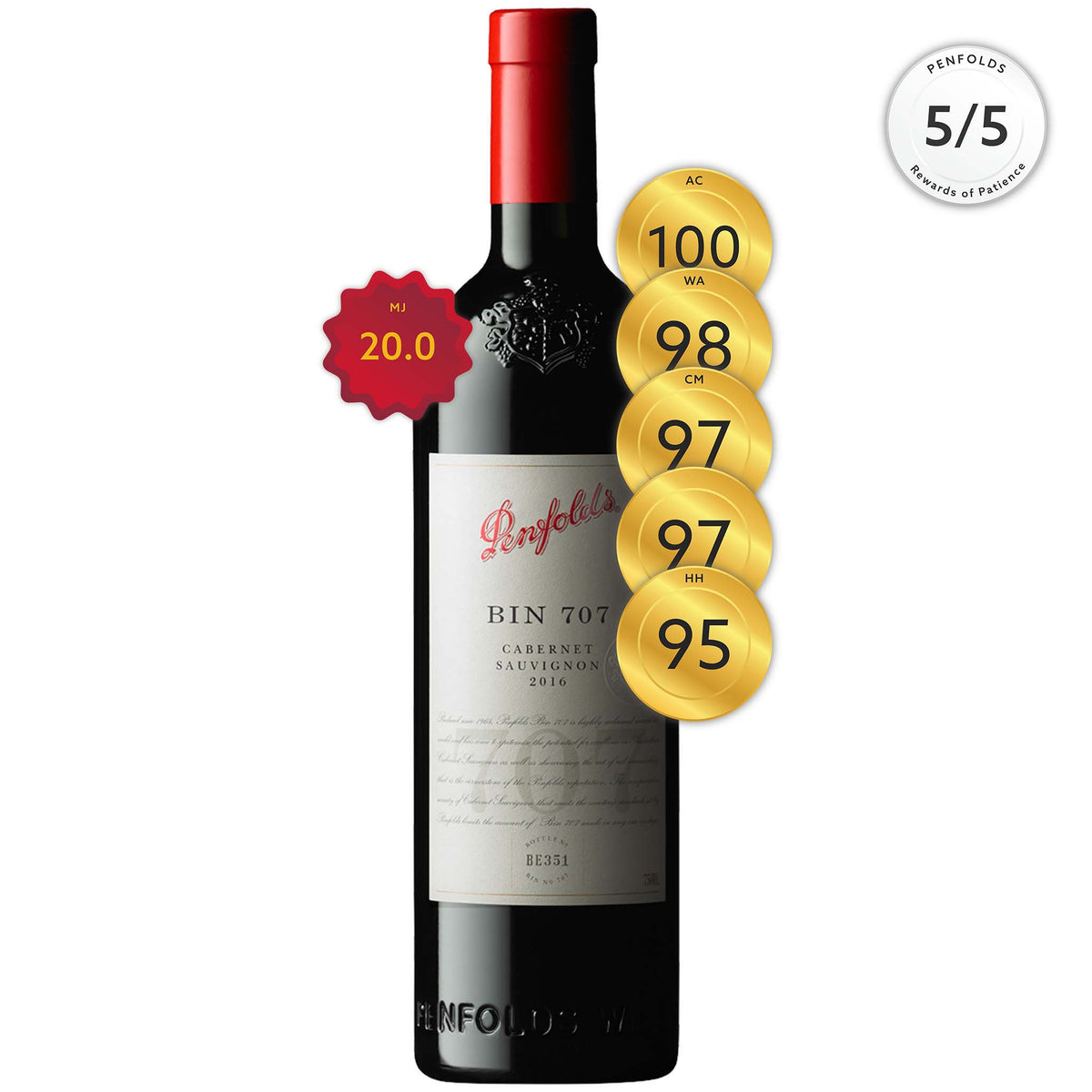 Penfolds Bin 707 Cabernet Sauvignon 2016 (Gift Box)