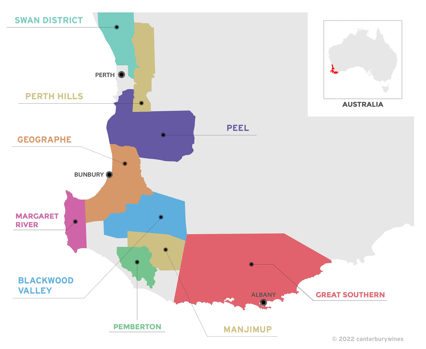 wine region map of australia