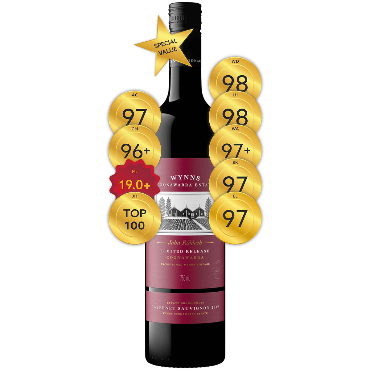 Wynns Coonawarra Estate John Riddoch Cabernet Sauvignon 2019