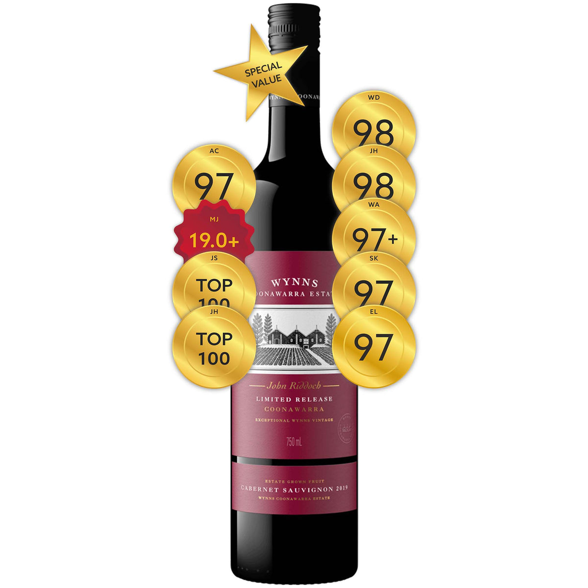 Wynns Coonawarra Estate John Riddoch Cabernet Sauvignon 2019