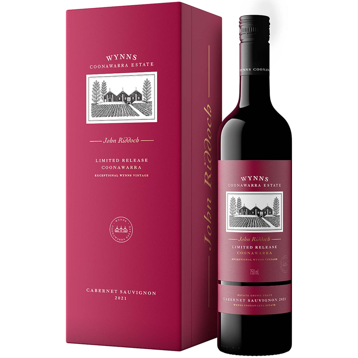 Wynns Coonawarra Estate John Riddoch Cabernet Sauvignon 2021 (Gift Box)