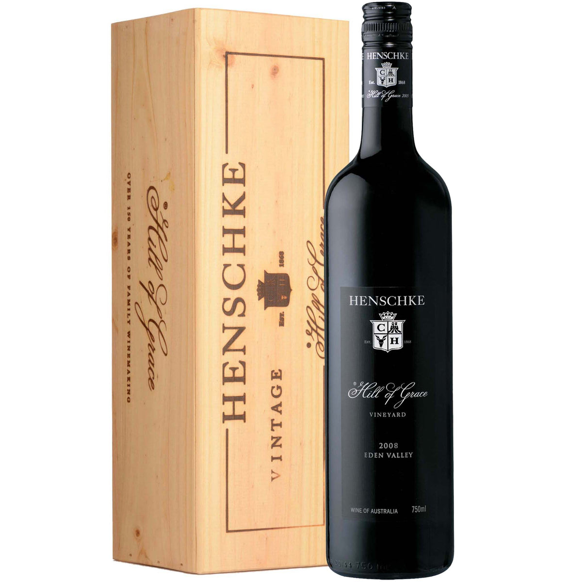 Henschke Hill of Grace Shiraz 2008 gift box